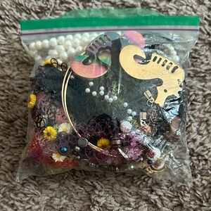 Bag of Miscellaneous Colorful Women's Jewelry and Accessories